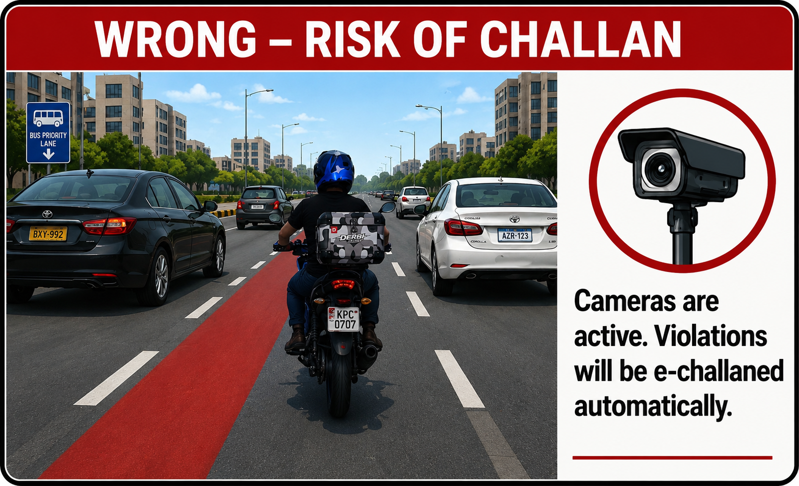 Wrong Lane Usage
